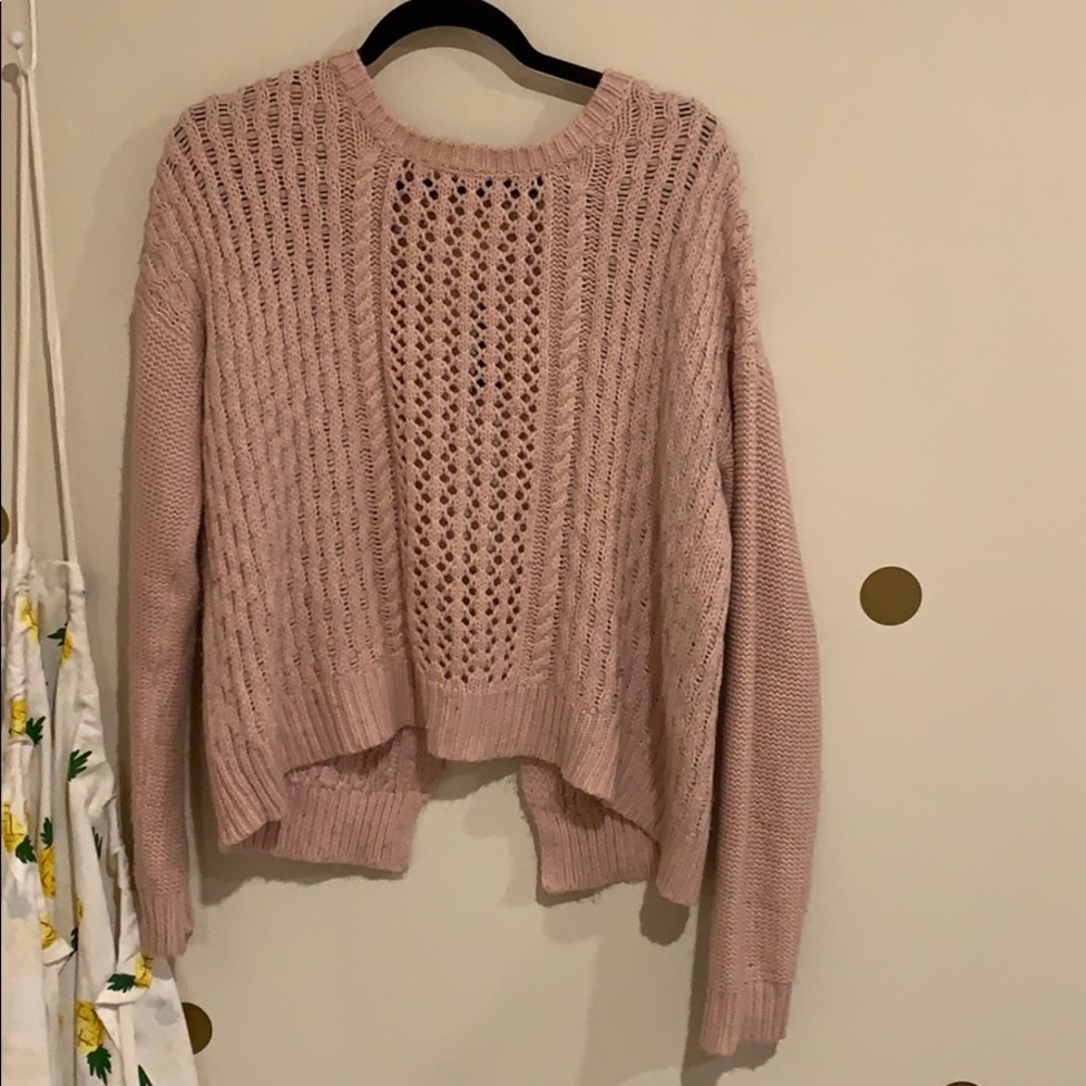 Pink bow tie sweater